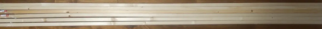 使用する側としてはキズよりも、反りのほうが影響でかい気がする・・(下の四本)
